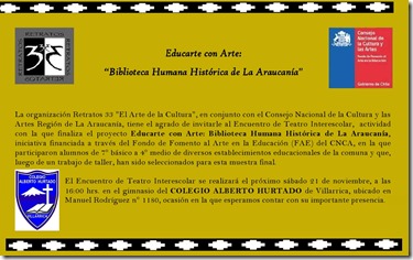 INVITACIÓN cierre proyecto - Encuentro de Teatro