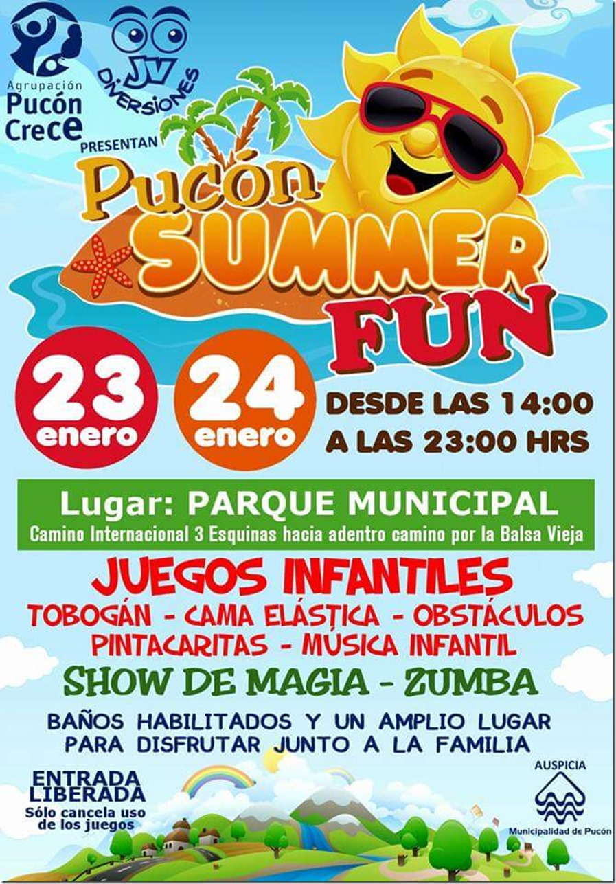 AFICHE pucón summer fun