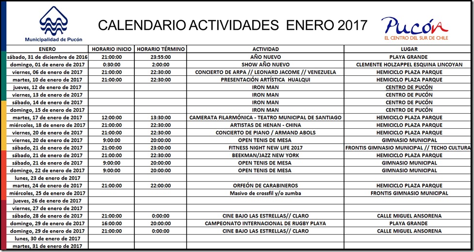 CALENDARIO 2017