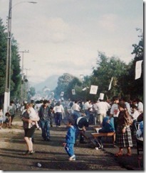 Foto archivo asado más largo del mundo década del '90