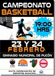 AFICHE cuadrangular básquetbol