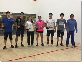 Equipo junior racquetball