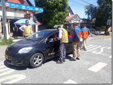 Inspectores fiscalizan al transporte público en Villarrica