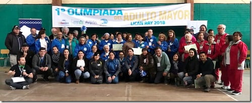 Adultos Mayores de Licán Ray realizan Olimpiadas