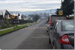 Instalan nuevos reductores de velocidad en Villarrica (2)