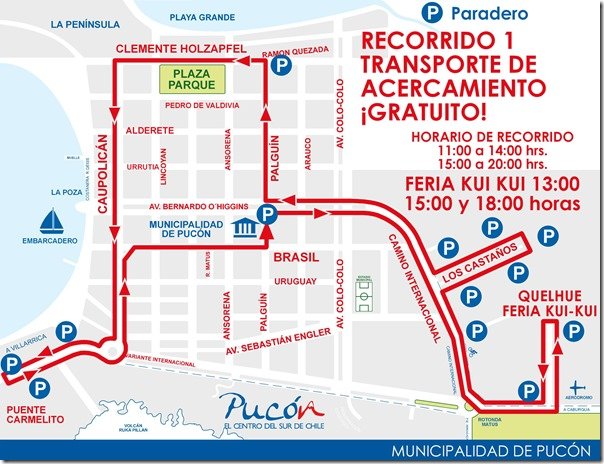 RECORRIDO 1 TRANSPORTE GRATUITO