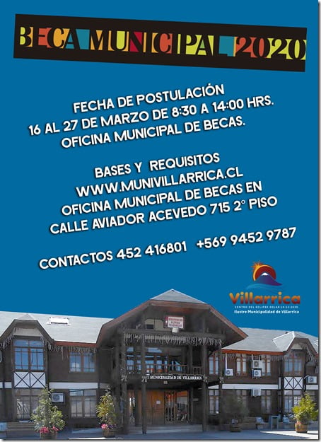 Municipalidad de Villarrica llama a postular a Beca Municipal 2020 (1)