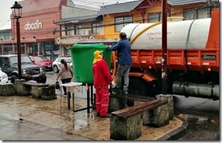 Municipio de Villarrica continúa instalando puntos limpios para lavado de manos