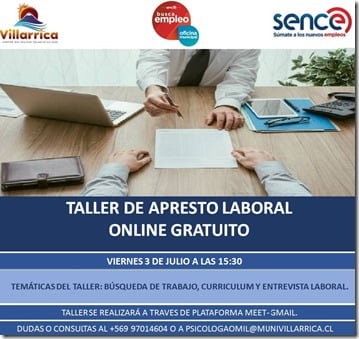 AFICHE TALLER DE APRESTO LABORAL OMIL1