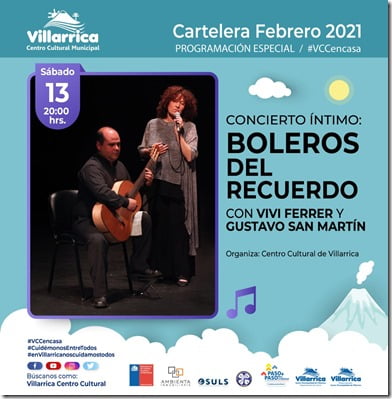 Concierto Íntimo, Boleros del Recuerdo, con Vivi Ferrer yGustavo San Martín.