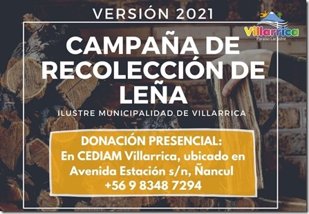 II Versión, Campaña de Recolección de Leña para Personas Mayores